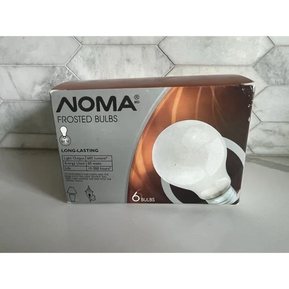 Noma Frosted Pack Of 6 Bulbs 60w Old Stock Non LED