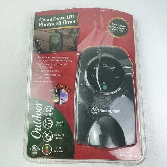 Westinghouse Holiday Countdown Photocell Timer Outdoor Automatic Lighting