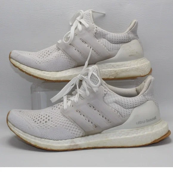 Adidas Ultraboost 1.0 Mens 9 Running Shoes White Gum Primeknit Boost ID9689