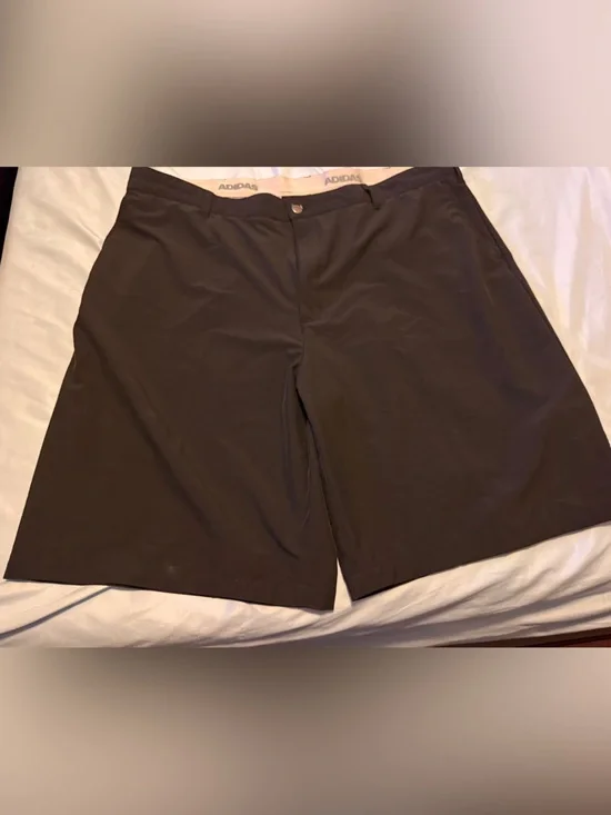 adidas Gray Athletic Shorts with Logo