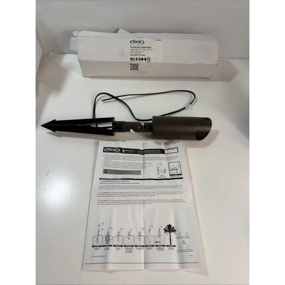 Focus Industries RXD08TACL48BRSBRT Brass Bullet Directional Landscape Light 12V