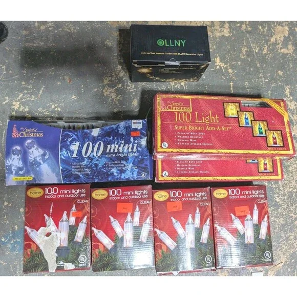 Vintage The Spirit Of Christmas Lights Lot