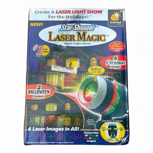 Star Shower 11672-6 Laser Magic Laser Light Show Projector Christmas & Halloween