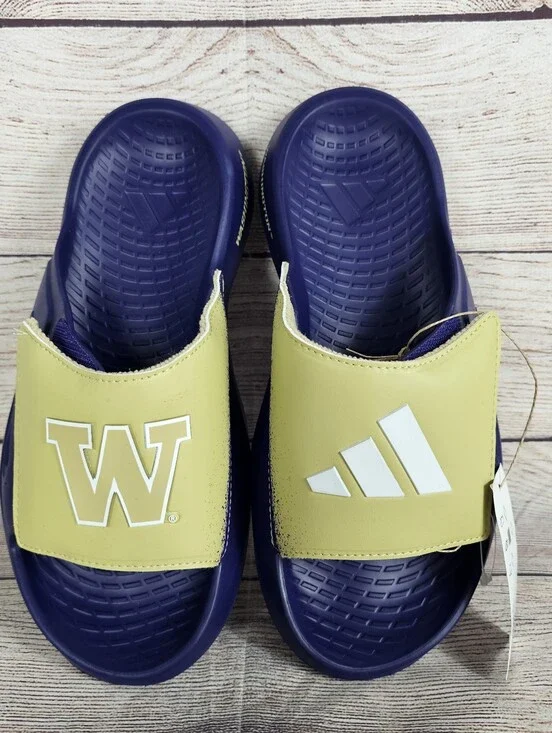 Adidas Lightblaze Men's Purple Washington Huskies Slip On Sandals IH7123 Size 6