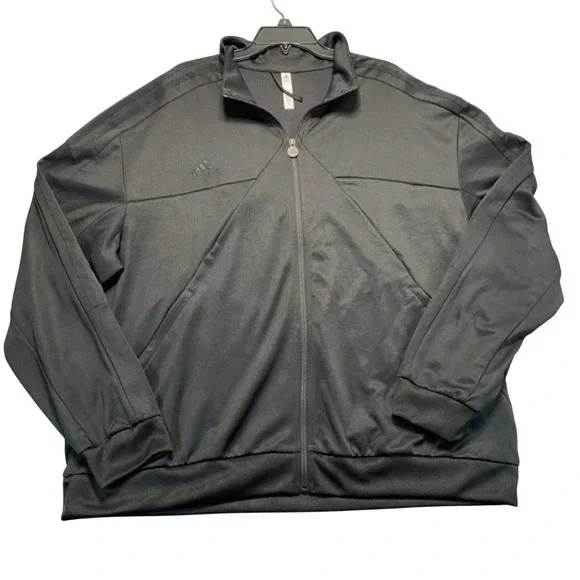 Adidas Mens 2XL Black Full Zip Track Jacket End Plastic Waste Sustainability