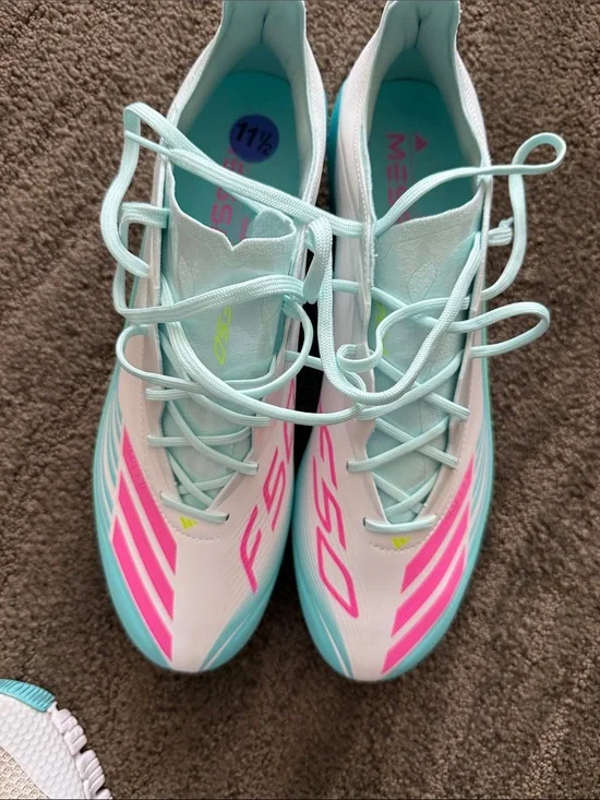 adidas Men's Athletic Shoes in White, Teal & Pink