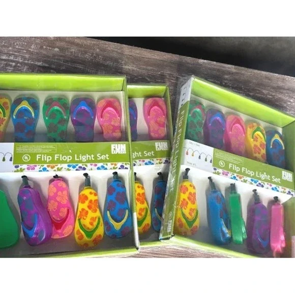 Fun Express Flip Flop String Lights Colorful Summer Luau‎ Party Decorations