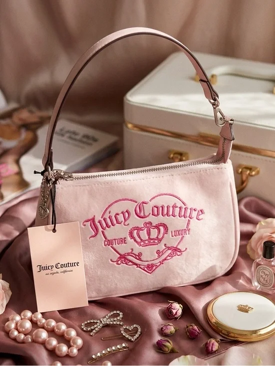 Juicy Couture Pink Velvet Royalty Wristlet