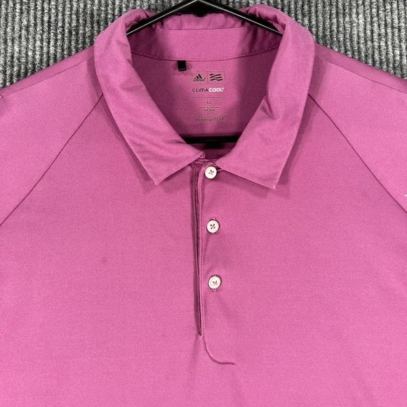Adidas Polo Shirt Climacool‎ Mens XL Purple Short Sleeve Golf Formotion Light