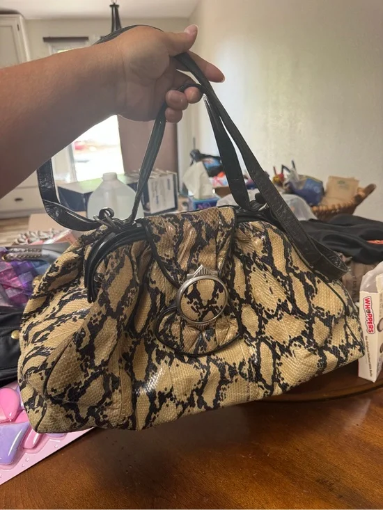vintage Sharif Python Snakeskin Satchel Handbag  Authentic snakeskin
