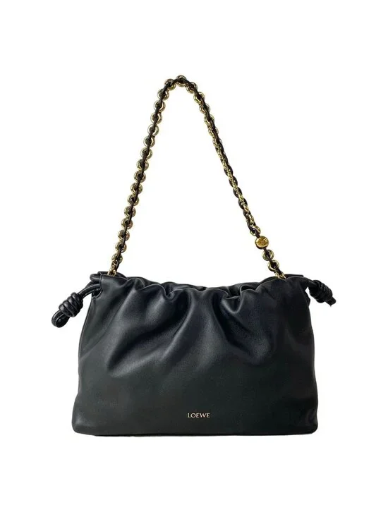 Loewe Shoulder Bag Flamenco Purse Black