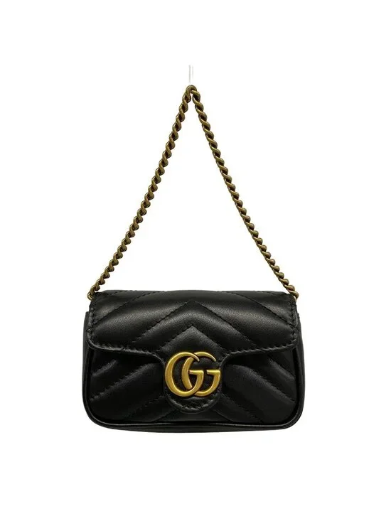 Gucci Handbag GG Marmont Black Leather