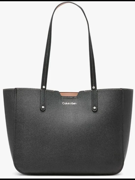 Calvin Klein Black Tote with Contrast Trim
