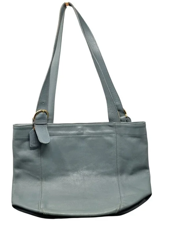 Vintage Coach 4082 Leather Waverly SoHo Buckle Shoulder Bag - Seafoam - 17x13