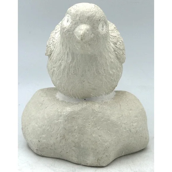 Vtg Bird On Top Of Rock Figure Resin 4.5L X 6W X 5 .5 H 5700557 1997 Cottagecore