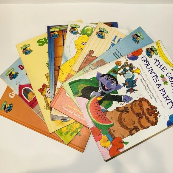 Vintage Sesame Street Book Club Hardcover Lot of 8 Grover Big Bird Count