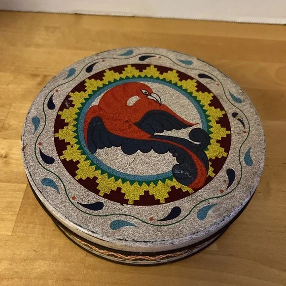 vintage tin with Bird