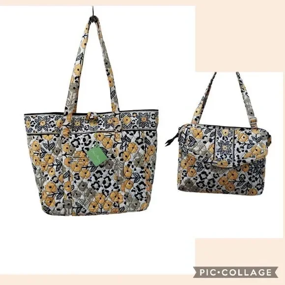 Vera Bradley Go Wild Set Tote and Laptop Bag