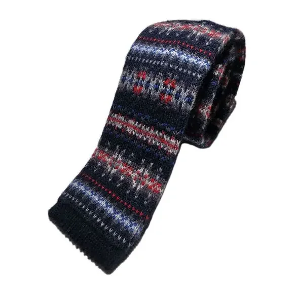 Men’s Knit Tie Square End 2