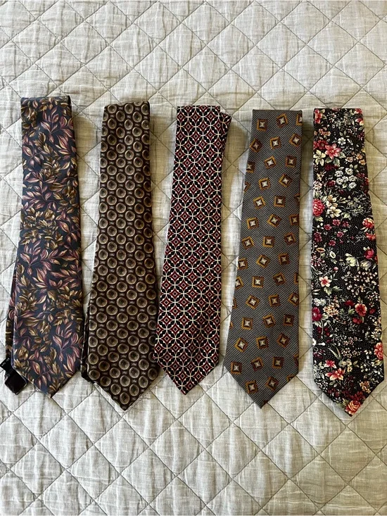 Men's Floral & Geometric Tie Assortment - Mixed Colors