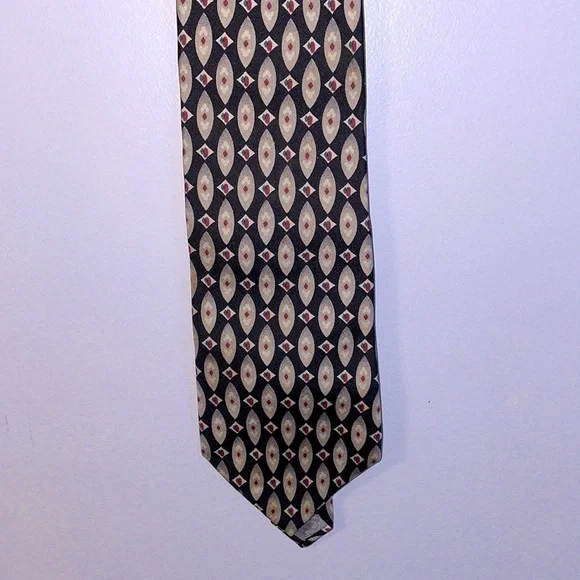 Christian Dior Monsieur Geometric Design Silk Necktie