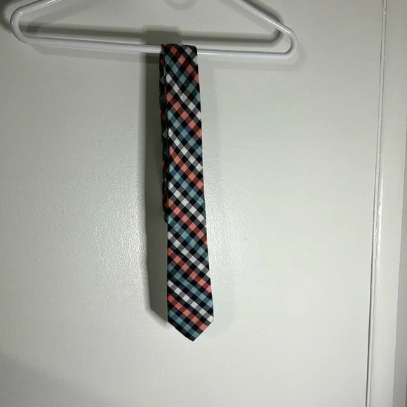 Express Men’s Tie - White/Seafoam/Coral OS One Size