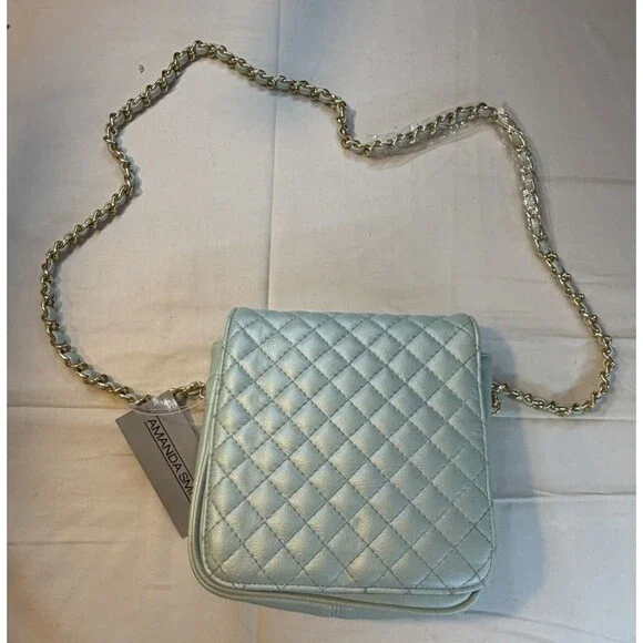 💙👜 Amanda Smith Quilted Crossbody Bag | NWT | Teal & Silver | Women's Stylish
