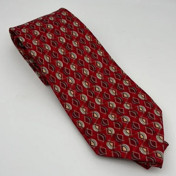 Ermenegildo Zegna Red Silk Tie Made in Italy‎