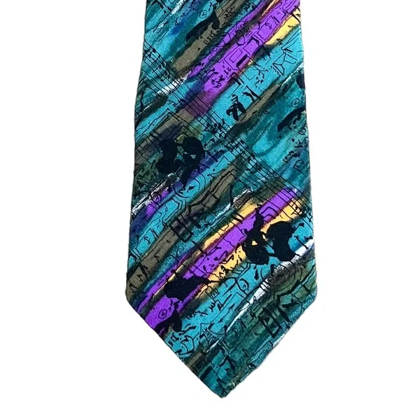 J. Garcia Rare Dead Stock Silk Necktie Bold Abstract Vintage Grateful Dead Core