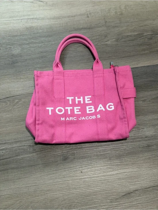 Marc Jacobs Pink Canvas Tote with White Logo