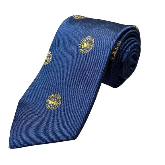Ben Silver Durham University Silk Tie Collegium Dunelmense Castle Crested
