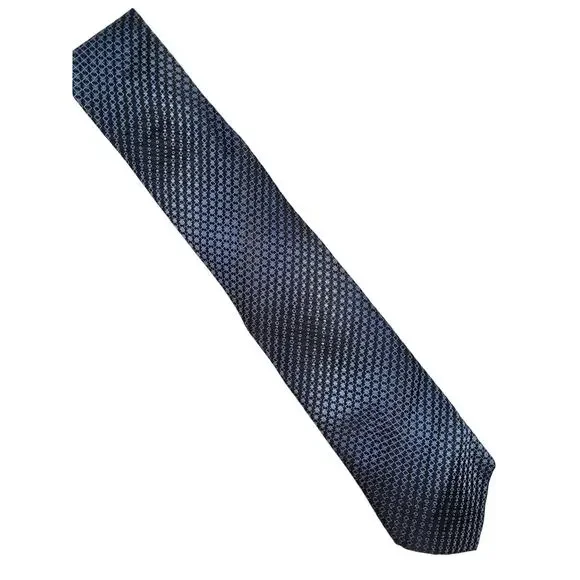 Kenneth Cole Reaction Blue Micro‎ Geometric Silk Tie Sophisticated Modern
