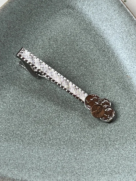 Silver-Tone Coin Accent Hair Clip
