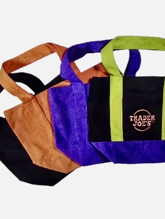 NWT Trader Joe’s Halloween Mini Canvas Tote Bags Set of 4 Limited Edition