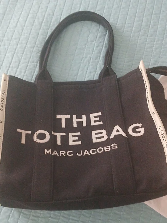Marc Jacobs Large  Black Canvas 'The Tote Bag' Tote