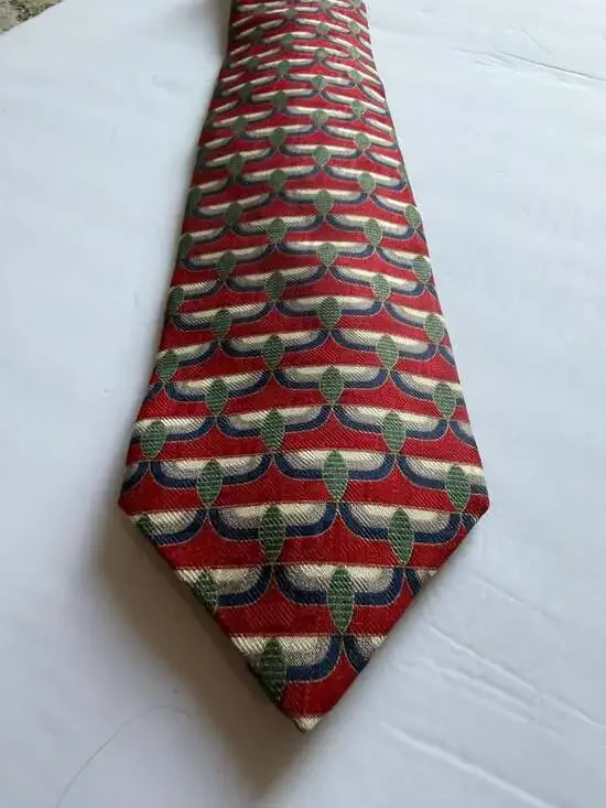 Colours by Alexander Julian Men's Geometric Pattern Silk Necktie