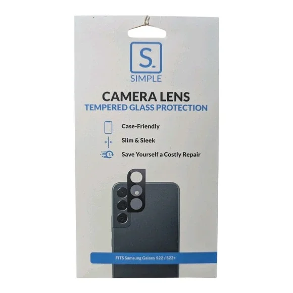 F6. S. Simple Camera Lens Tempered Glass Protection For Samsung Galaxy S22/S22+