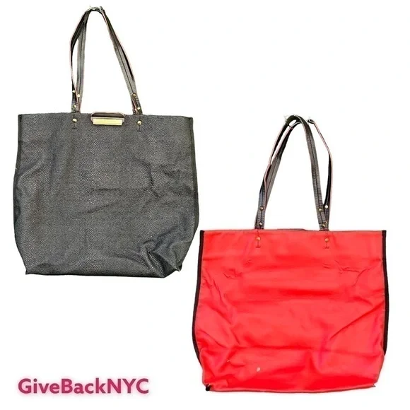 Rachel Roy Colorblock Tote Bag Black Red