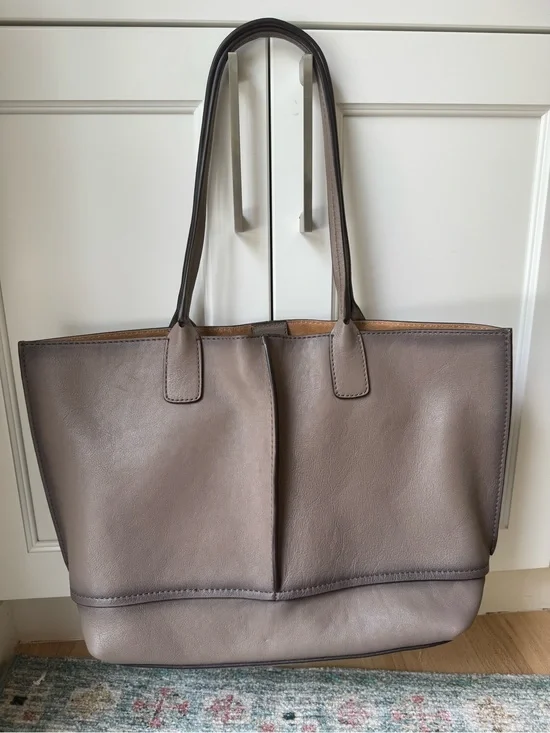 Frye Taupe Leather Tote Bag Shoulder Shopper