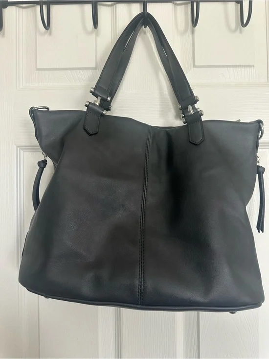 INC Brand Macy’s. Classic Black Leather Tote Bag - Versatile Everyday Carry