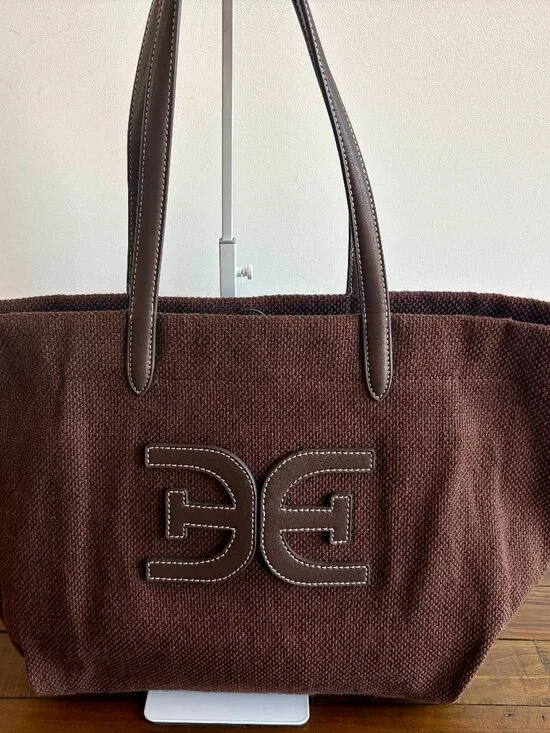 Sam Edelman Classic Logo Tote Bag Dark Brown