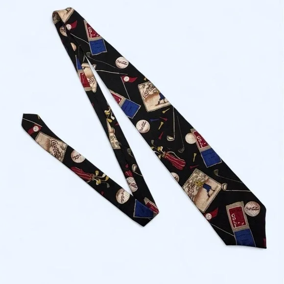 Vtg‎ Silk Coca Cola Golf Tie made in USA