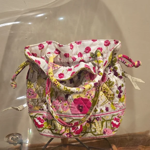 Vera Bradley Pink and Green Floral Tote