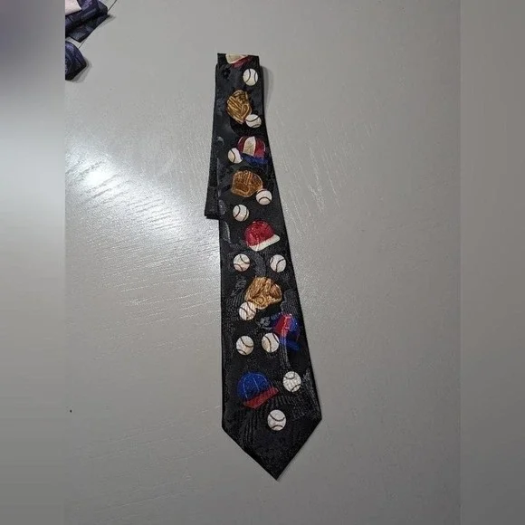 Unique A. Rogers Baseball-Themed Tie‎ – Gently Used Stand Out with Playful style