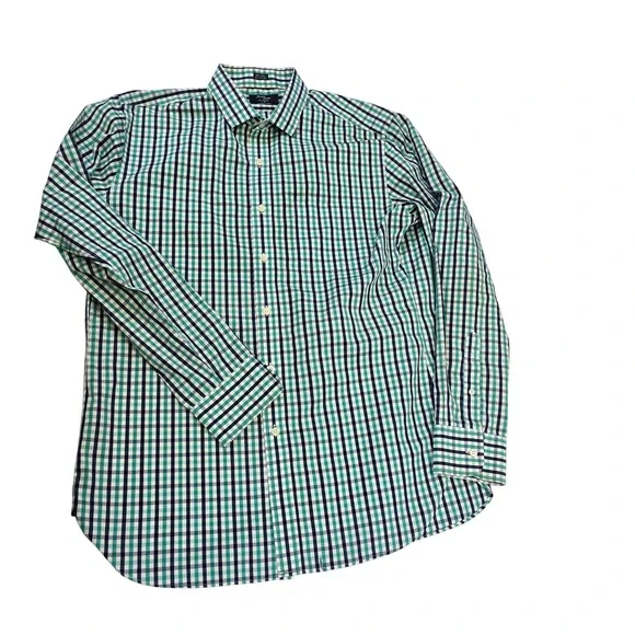 J Crew Thompson‎ Shirtings Mens Large Gingham Check Long Sleeve Button Down