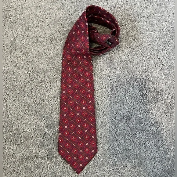 Christian Dior Vintage Red Silk Tie