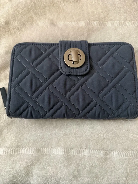 Vera Bradley Quilted Moonless Night Turn-Lock Wallet