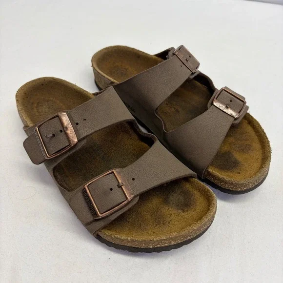 Birkenstock Arizona Sandals Kids US 1- 1 1/2 32EU Brown Two Strap Slide Boho