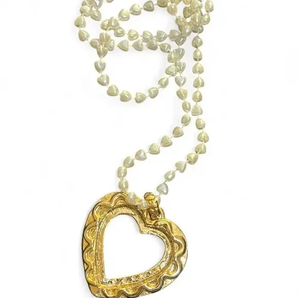 Gold heart shaped keychain with