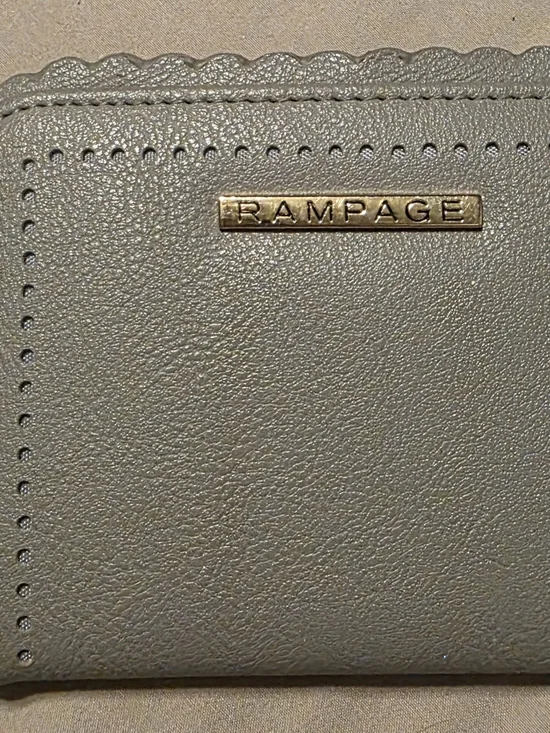Rampage Metallic Gray Women's Wallet with Gold Logo